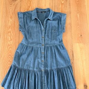 Tommy Hilfiger Blue Denim Button-Front Dress
